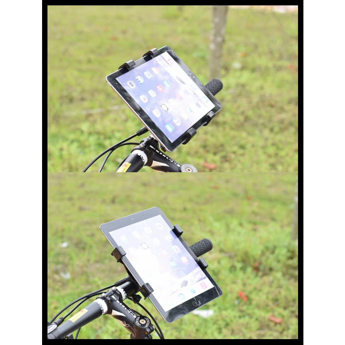 自行車摩托車踏板車平板支架 腳踏車ipad支架 健身器材平板夾 嬰兒車通用平板支架