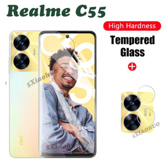 2in1保護水凝膠膜Realme C55非鋼化玻璃Realme C55 C30 C33 C35全覆蓋螢幕保護膜相機鏡頭+