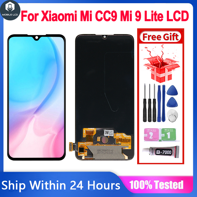 XIAOMI MI 原裝 LCD 兼容小米 Mi CC9 / Mi 9 Lite LCD 屏幕顯示觸摸屏數字化儀組件更換