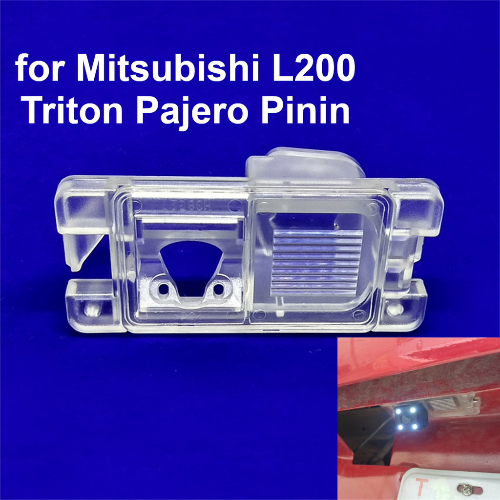 汽車牌照燈外殼安裝支架後視攝像頭支架適用於三菱 L200 Triton Pajero Pinin Hunter Stra