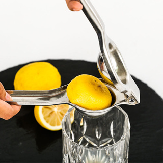 手動榨汁機家用檸檬夾子擠壓汁器不鏽鋼色迷你橙壓榨果汁機榨汁器
