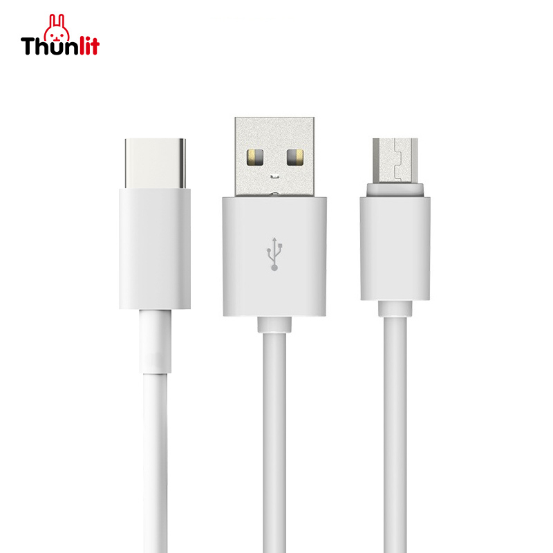 Thunlit 手機充電線 1.5m 5V 1A Type-C Micro USB 數據線適用於安卓手機風扇和燈