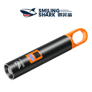 微笑鯊正品 SD0401 強光手電筒 M77 LED隨身手電筒COB泛光露營燈帶燈罩掛鉤鎖釦 USB充電變焦防水戶外照明