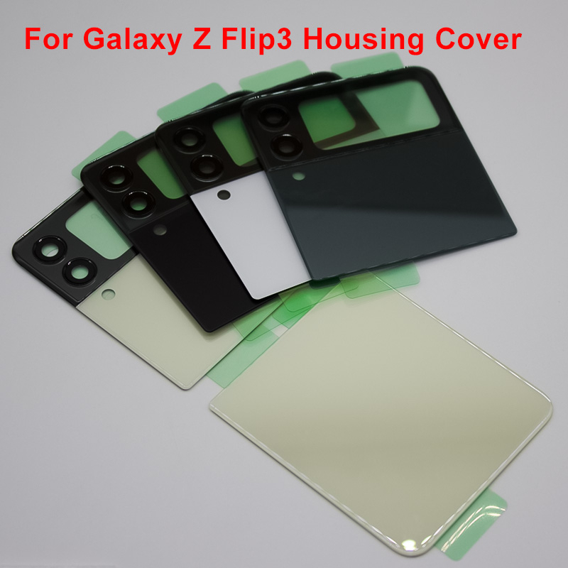 SAMSUNG 適用於三星 Galaxy Z Flip 3 Flip3 5G 電池蓋後門外殼更換維修零件盒帶相機鏡頭