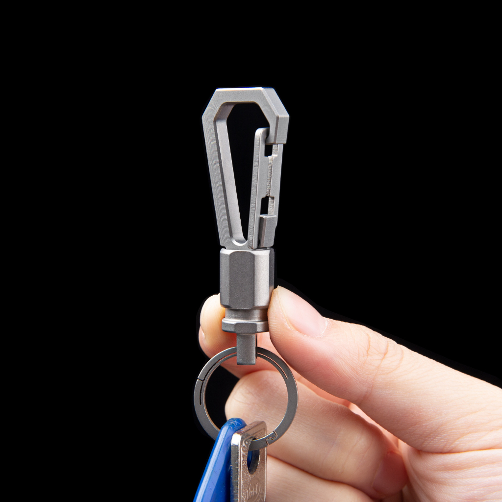 CNEDC 鈦合金鑰匙扣快拆雙快拆工具通用環鑰匙圈汽車鑰匙扣掛腰環