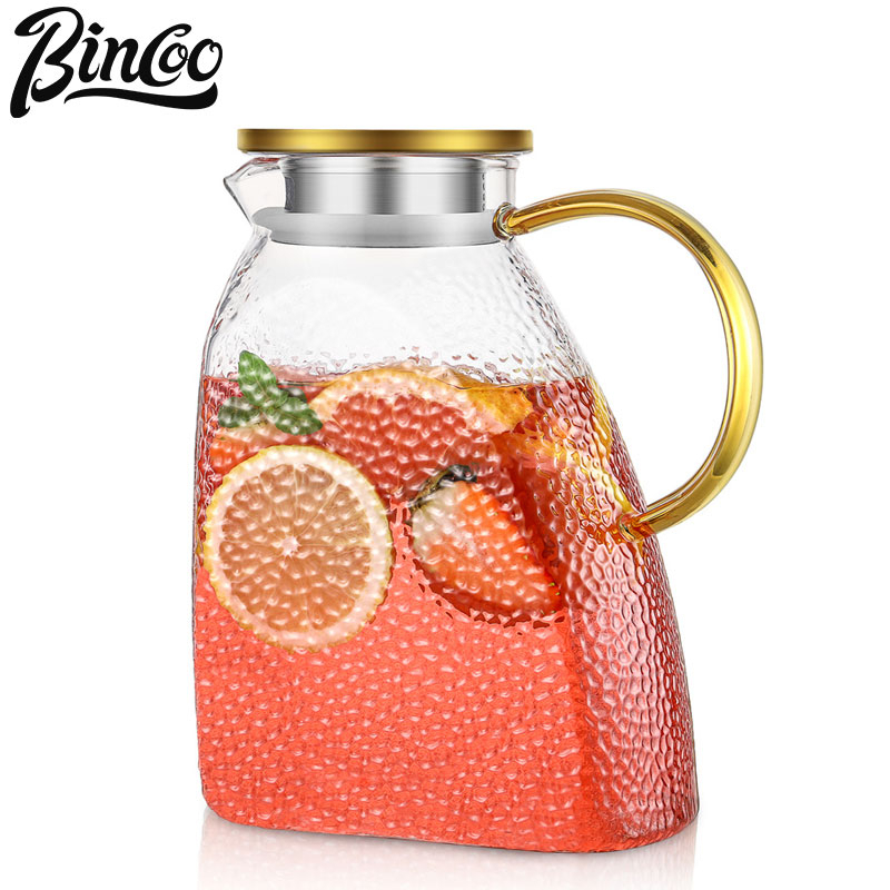 BINCOO 玻璃冷水壺 夏季水壺 耐高溫扎壺 大容量冰箱涼開水壺 1500ML/1800ML