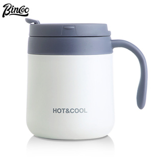 BINCOO 咖啡杯帶蓋和把手 不鏽鋼水杯 大容量咖啡杯 適用於家庭 辦公室 350ML/500ML