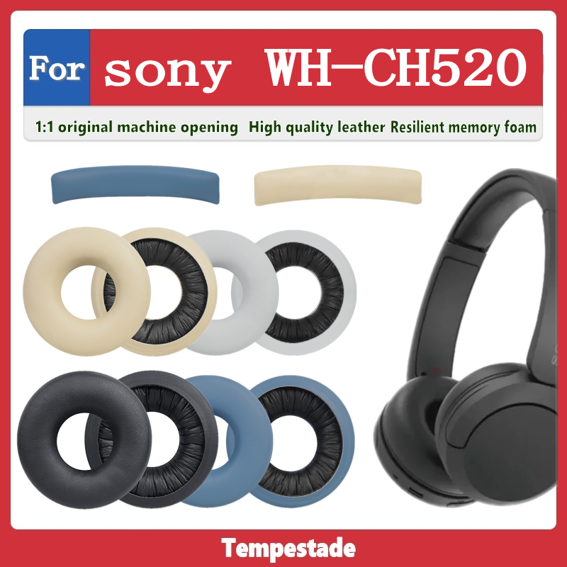 適用於 for Sony WH CH520 耳墊 耳罩 耳機套 頭戴式耳機耳罩 耳機墊 耳機罩 頭梁墊 替換配件 維修