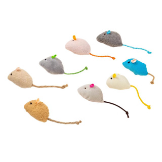 【PetBaby寵物精靈】彩色毛絨老鼠貓玩具 小老鼠自嗨貓咪玩具彩色毛絨小老鼠貓咪玩具