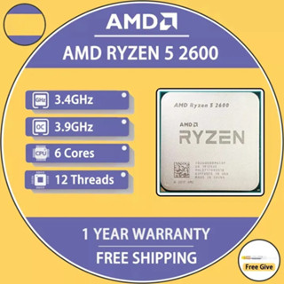 Amd銳龍5 2600 R5 2600 3.4GHz 六核十二執行緒CPU處理器 YD2600BBM6IAF Socket