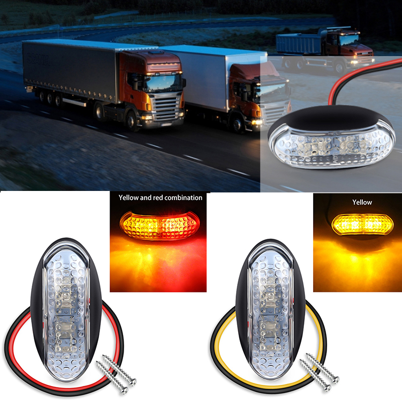 9-30v 汽車卡車拖車側標誌燈防水信號尾燈警示燈 Led 燈適用於汽車卡車摩托車 12v / 24v Led 側標誌燈