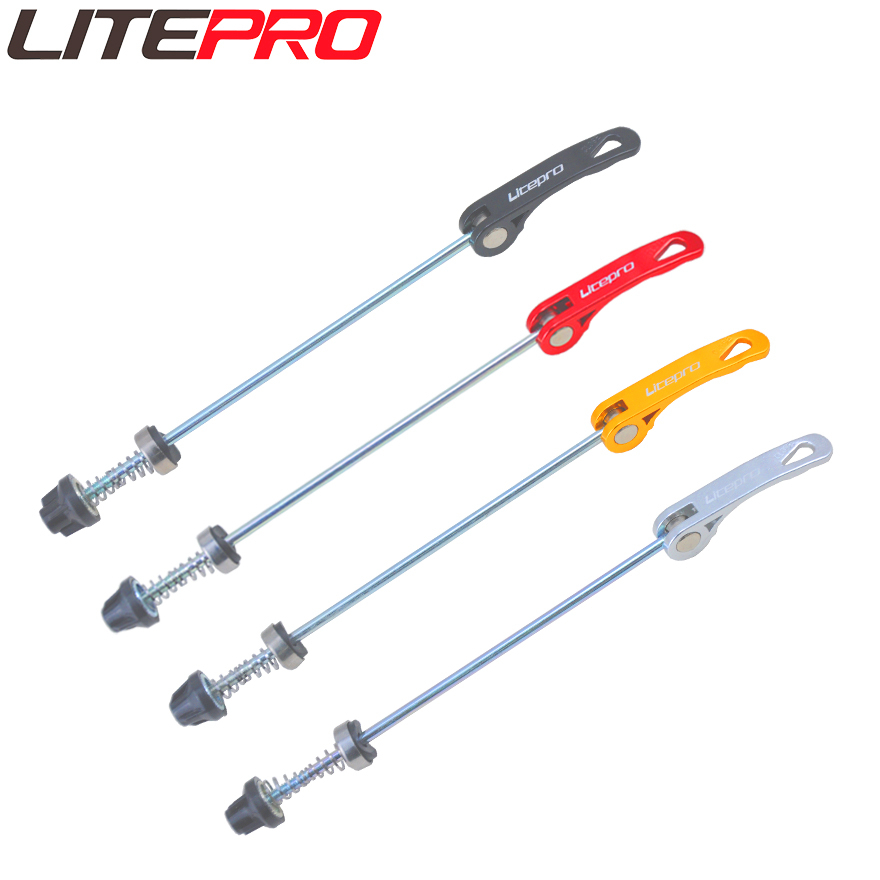 Litepro 快速釋放叉鋁合金輪組 QR 桿用於折疊自行車 MTB 山地自行車桿