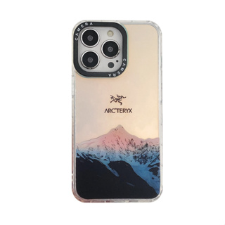 For iPhone系列，兼容Apple手機，北面雪山雙層加厚鐳射漸變手機殼，iPhone 11 12 13 14 X