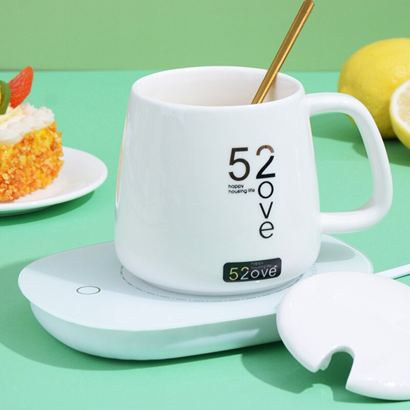 杯墊咖啡杯保溫杯保溫杯電熱墊 USB 供電,適用於家庭辦公室奶茶水加熱 55° 恆溫墊