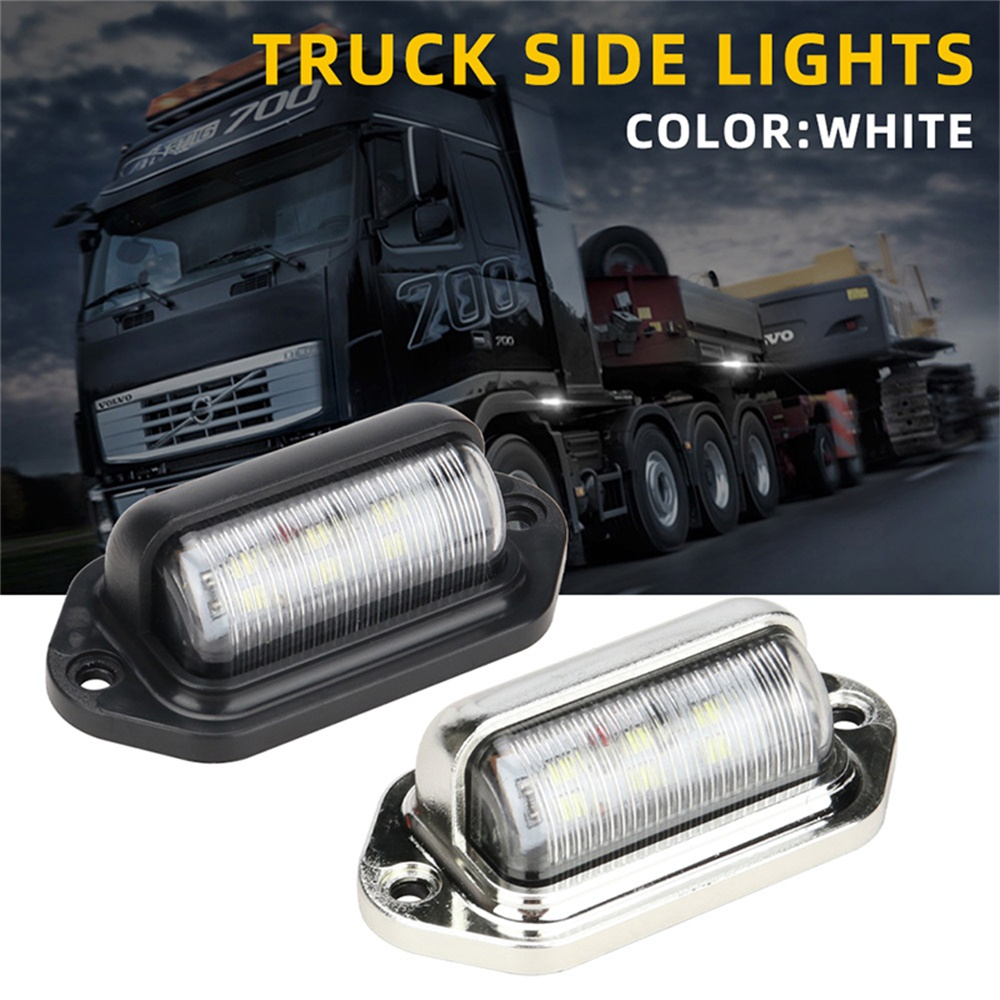 6 LED 牌照燈適用於汽車卡車 RV 拖車廂式通用牌照尾燈防水尾燈 12V-24V