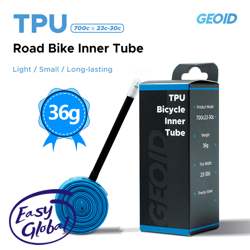 Geoid 超輕自行車內胎 700c*23-30c 公路自行車 TPU 材料輪胎 60mm 75mm 長法式氣門超輕
