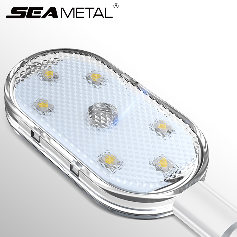 SEAMETAL 車內燈 USB 充電迷你小夜燈車內閱讀燈車載 Led 觸摸燈