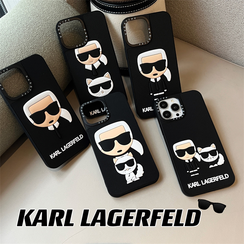 Casetifg Brand Trend KARL LAGERFELD Star Designer 外殼高品質三維手機殼