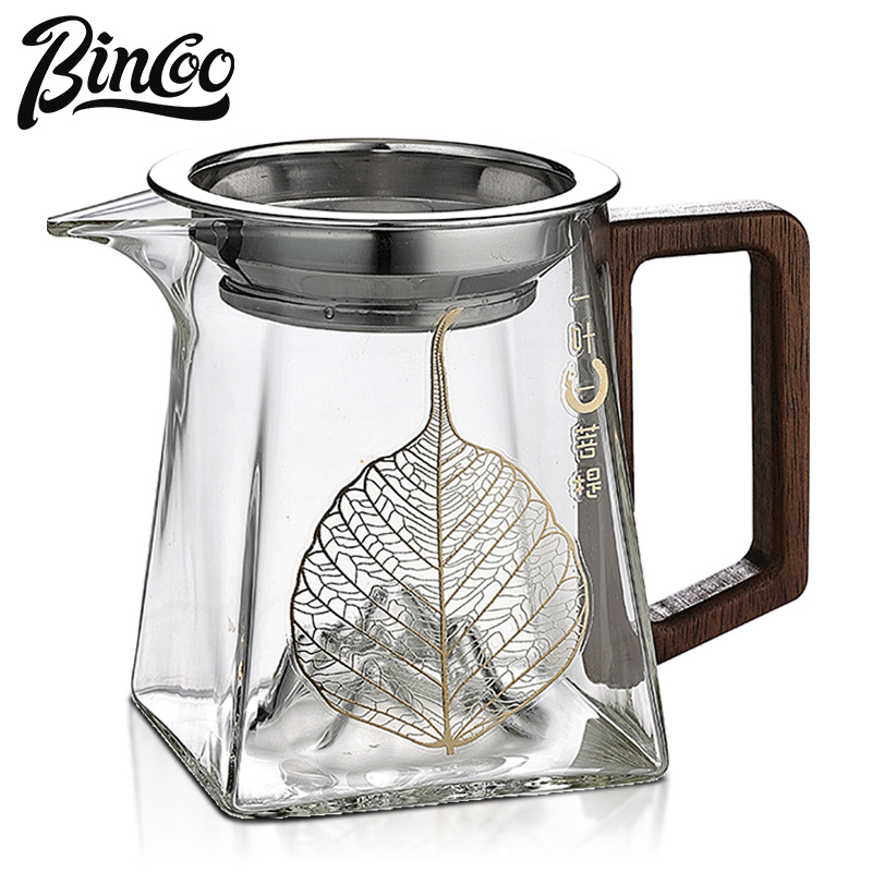 BINCOO 公道杯 耐熱玻璃茶漏 壹體分茶器 單個茶杯 過濾套裝 小青柑沖茶壺 300ML