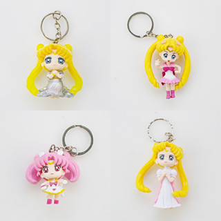 SAILOR MOON 6 款動漫美少女戰士公仔月野兔赤壁鑰匙扣配件模型鑰匙扣揹包掛件鑰匙扣兒童玩具禮物