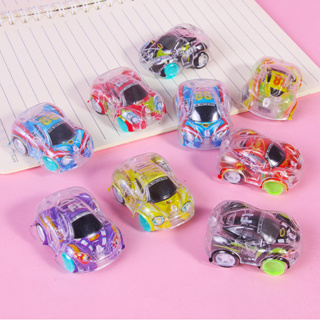 兒童回力玩具車 雙層透明塗鴉迷你汽車模型 幼兒園禮品獎品 YL123