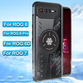 適用於華碩 ROG Phone 7 手機殼 ROG7 石墨烯散熱防震磁鐵支架散熱蓋適用於 ROG 6 6D 6 Pro