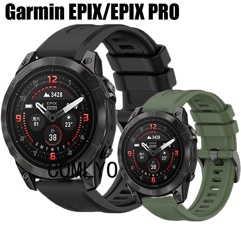 適用於 Garmin EPIX PRO 51MM 47MM 錶帶 矽膠 快拆 佳明易耐時手錶帶 女男錶帶