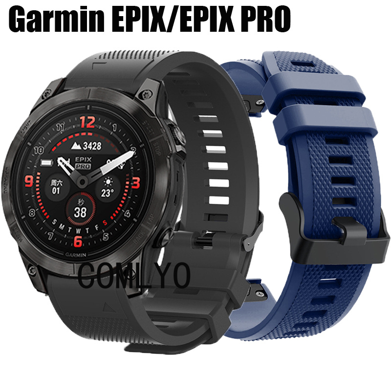 適用於 佳明 Garmin EPIX PRO 47MM 51MM 錶帶 快拆 紋理 運動替換腕帶