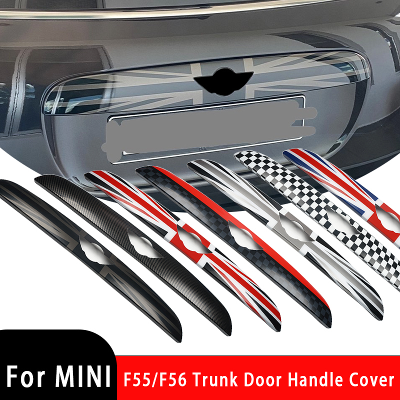 Mini COOPER F55 F56 汽車配件的汽車後備箱門把手蓋貼紙裝飾成型外殼保護裝飾