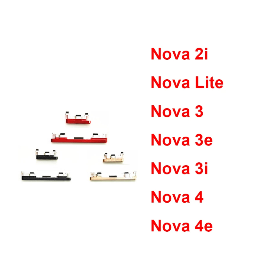 適用於華為 Nova 2i 3 3i 3e 4 4 e 音量調高調低鍵的側面電源開關音量按鈕