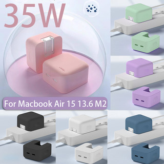 35w 充電器盒相容 MacBook Air15 M2 適配器管理器,適用於 MacBook Air13.6 M2 充電