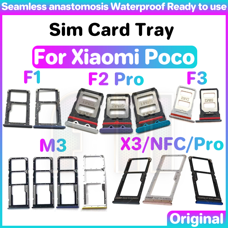 XIAOMI 用於小米 Poco F1 F2 Pro M3 X3 Pro Nfc 的 Sim 卡托盤架
