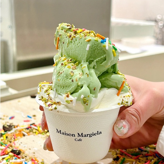 【現貨】【冰淇淋紙碗】可訂製LOGO 網紅 一次性 冰激凌迷你單球可頌冰淇淋小紙杯子 雪糕碗