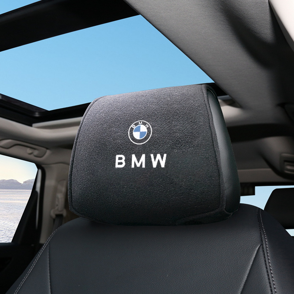 BMW 1 件裝汽車頭枕約束保護罩汽車標誌頭枕支撐架汽車座椅罩適用於寶馬 E61 E90 E82 E70 E71 E87