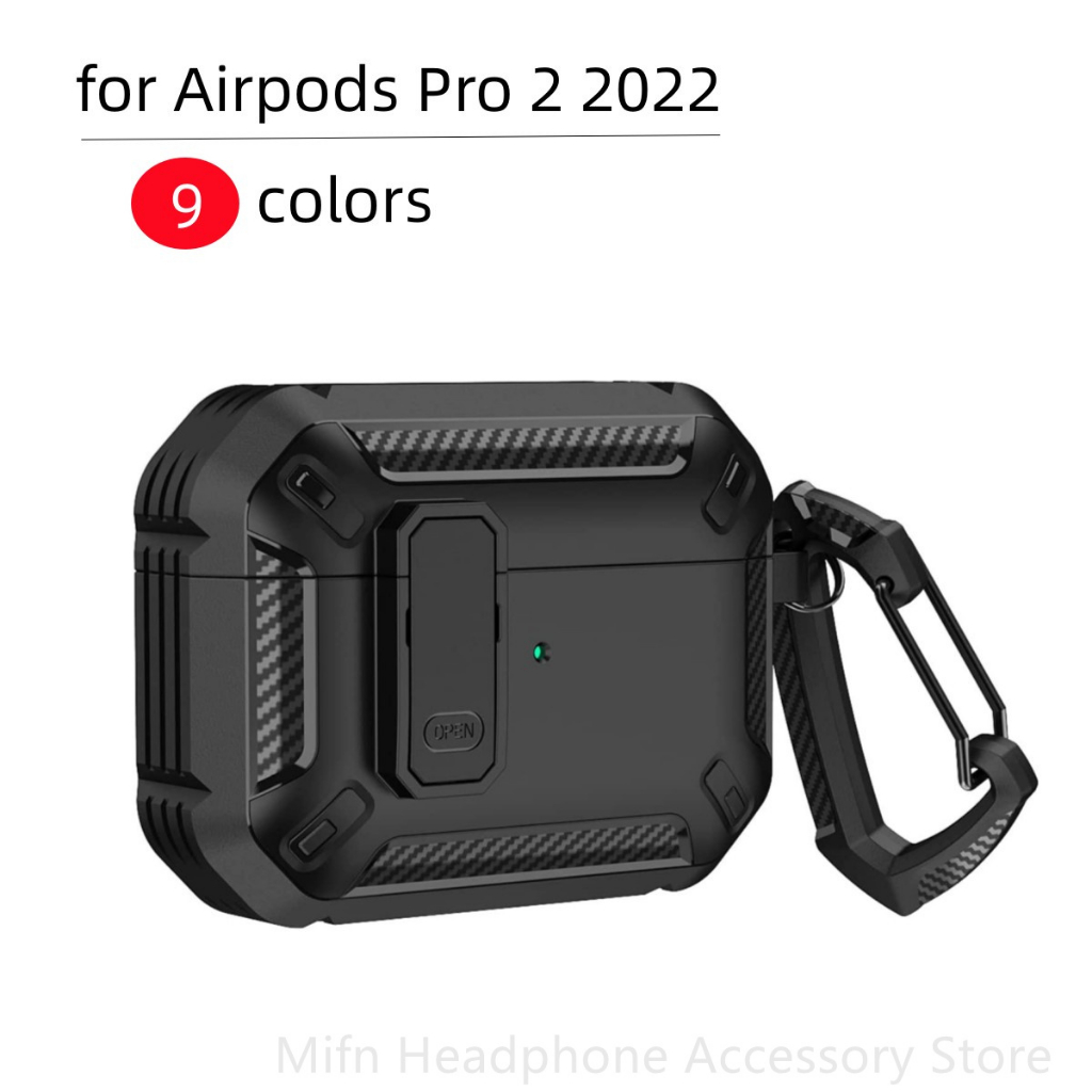 適用於 Airpods Pro 1 2 3 外殼的碳纖維開關蓋 Airpod 3 2021 防震蓋適用於 Airpods