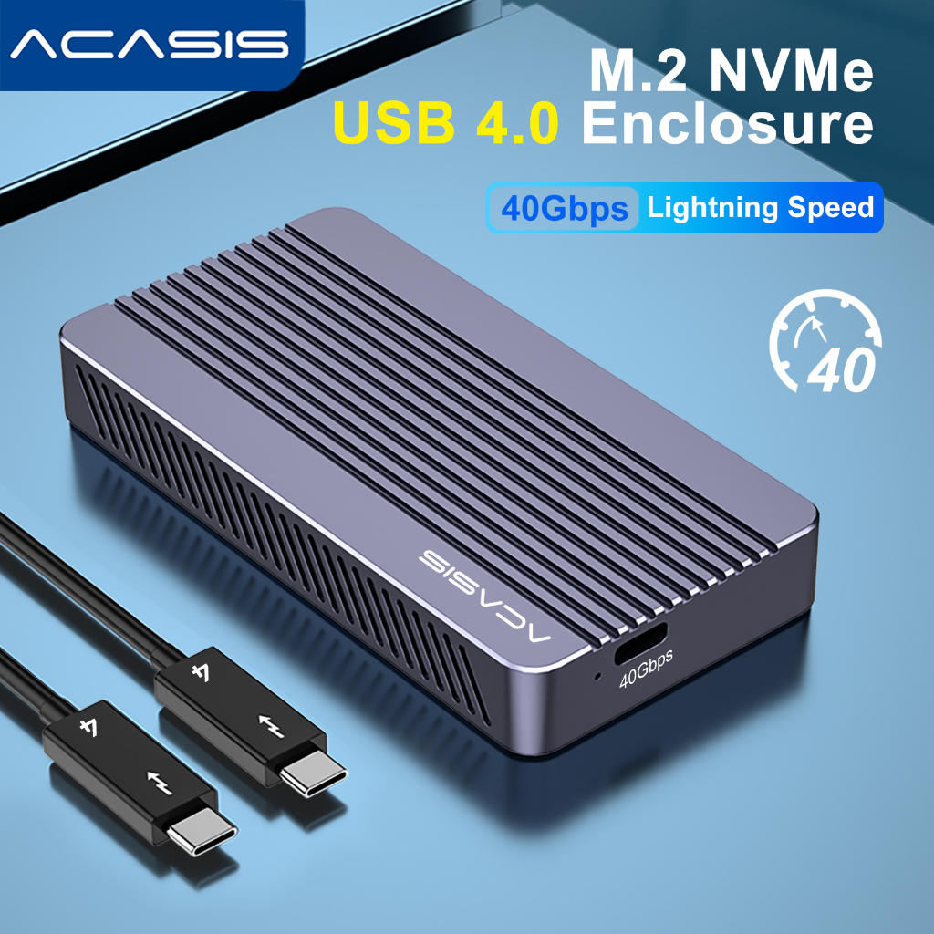 Acasis Thunderbolt4 USB 4.0 M.2 NVME 外殼 40Gbps NVME M.2 SSD