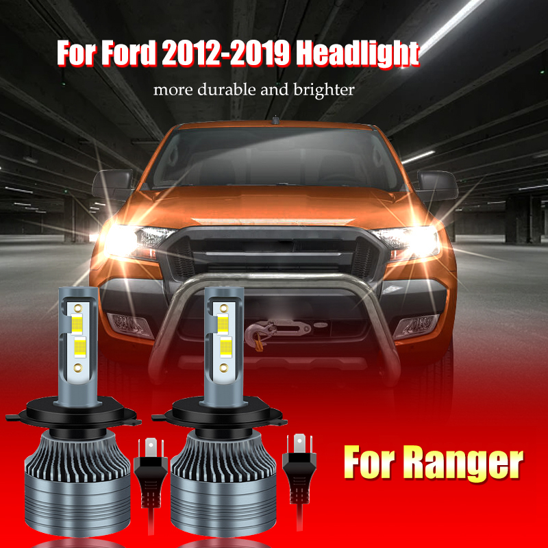 2 件 LED 適用於福特 Ranger (T6) (2012 - 2019) - 前照燈 6000K 燈泡套件替換鹵素