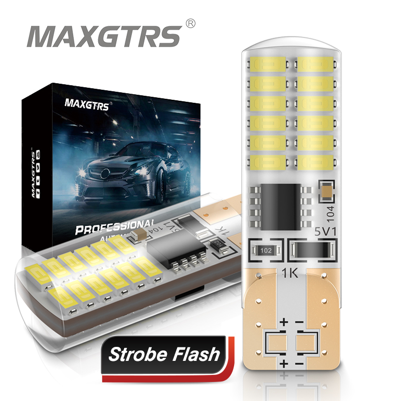 Maxgtrs T10 閃光燈 194 W5W 22 LED 3014SMD 耐用光澤汽車燈泡(2 個)