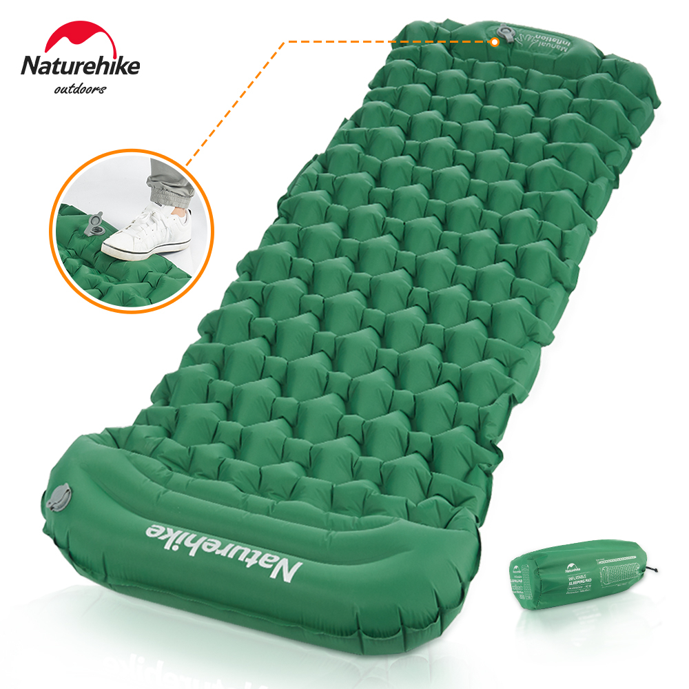 Naturehike 充氣床墊按壓泵 40D 尼龍野營墊超輕戶外徒步旅行睡墊氣床帶枕頭