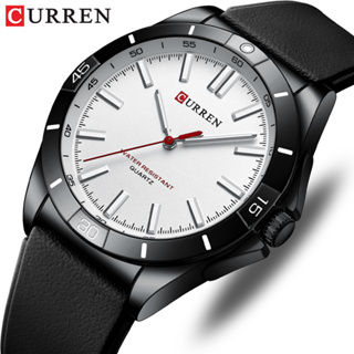 全新 CURREN 男士手錶原裝正品夜光指針矽膠錶帶時尚簡約休閒商務運動石英防水 8449 X