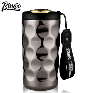 BINCOO 陶瓷智能咖啡保溫杯 高顏值女生便攜316不銹鋼保冷隨行水杯 400ML