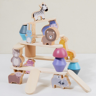 【櫟趣玩具屋】多功能動物木製平衡玩具 益智堆疊玩具 親子互動 兒童早教疊疊高玩具