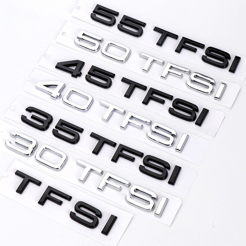 3d 鍍鉻汽車字母後備箱標誌徽章貼紙標誌奧迪 A1 A3 A4 A5 A6 A7 Q3 Q5 Q7 TT 30 35 4