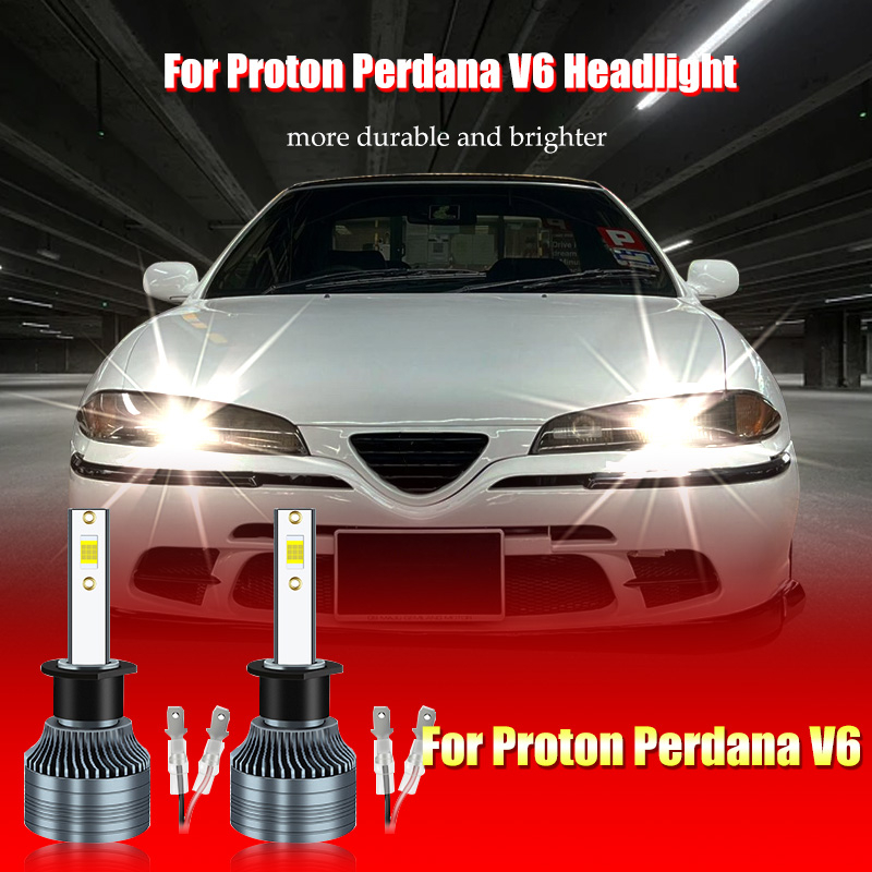 適用於 Proton Perdana V6 H4 汽車 LED 前照燈 LED 前照燈燈泡 2Pcs 4300K 600