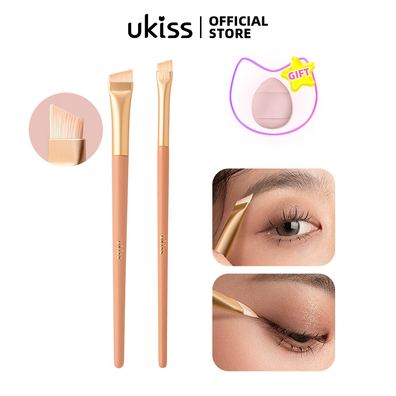 Ukiss 化妝刷眉刷眼線刷成角度的刀片刷人造纖維刷山楂系列