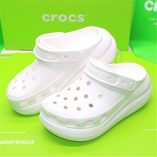 Crocs鞋花套裝 卡駱馳厚底泡芙洞洞鞋女鞋休閒舒適沙灘鞋 207521