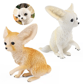 沙漠動物 耳廓狐 模型 兒童認知玩具 實心道具 擺件 收藏
