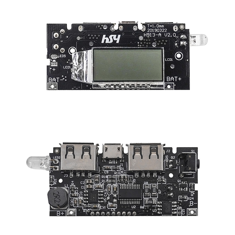 充電寶模塊移動電源升壓DIY18650鋰電池數顯雙USB輸出充電板主板