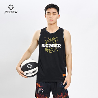 Rigorer男籃球球衣夏季運動背心籃球訓練跑步透氣圓領無袖t恤