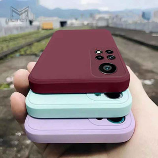 XIAOMI REDMI 方形液體矽膠套小米紅米手機 12C Note 12 Pro Note 12s 豪華純色軟套